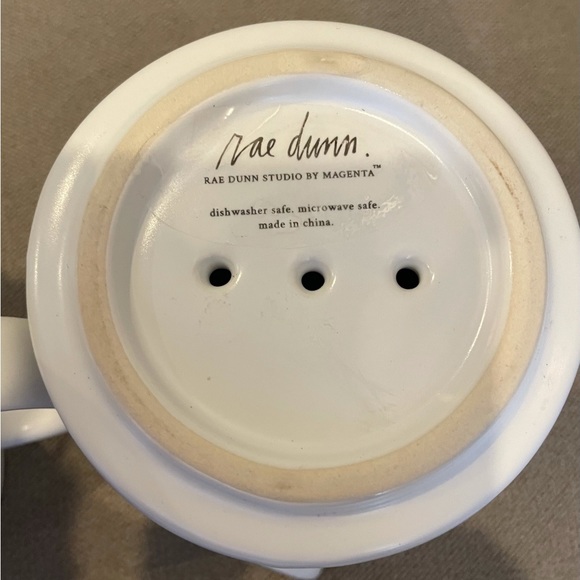 Rae Dunn Pour Over Drip Coffee Set “BREW” “ENJOY” Creamy White 2 Side Design Set - Picture 9 of 9